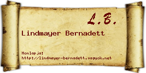 Lindmayer Bernadett névjegykártya