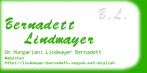 bernadett lindmayer business card